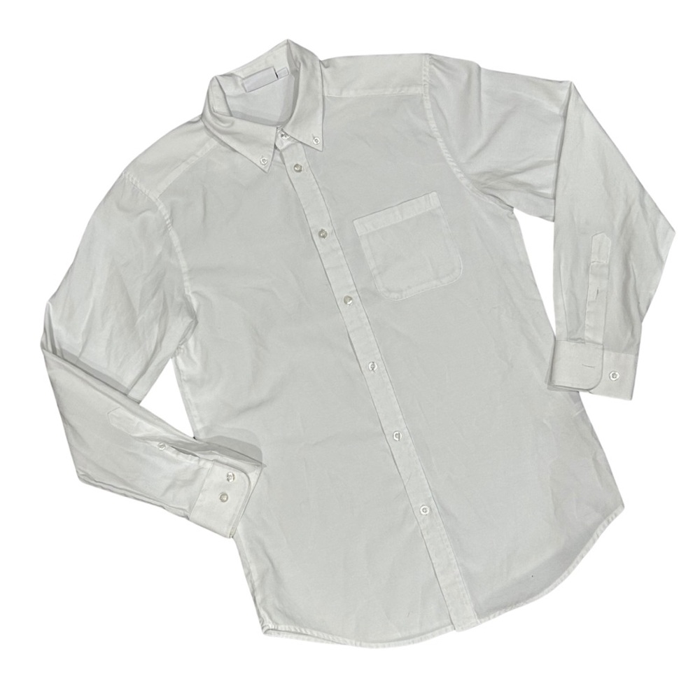 NWOT Chef Works Basic Button Dress Shirt White Long Sleeve Men's Discontinued